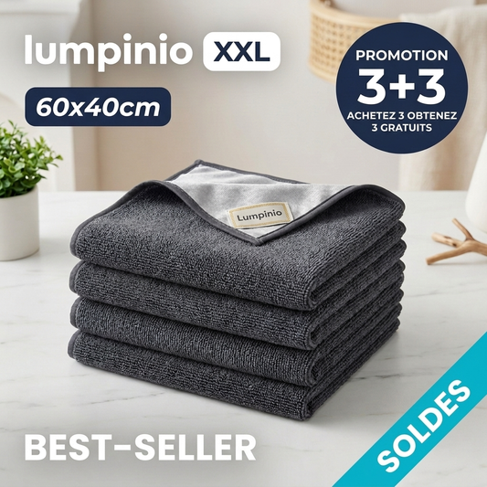 Lumpinioo - Chiffon de nettoyage pour fenêtres et portes vitrées (60 × 40 cm)