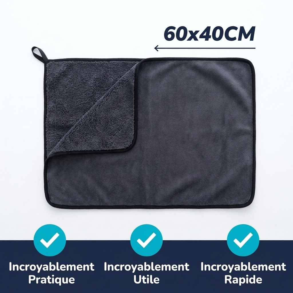 Lumpinioo - Chiffon de nettoyage pour fenêtres et portes vitrées (60 × 40 cm)