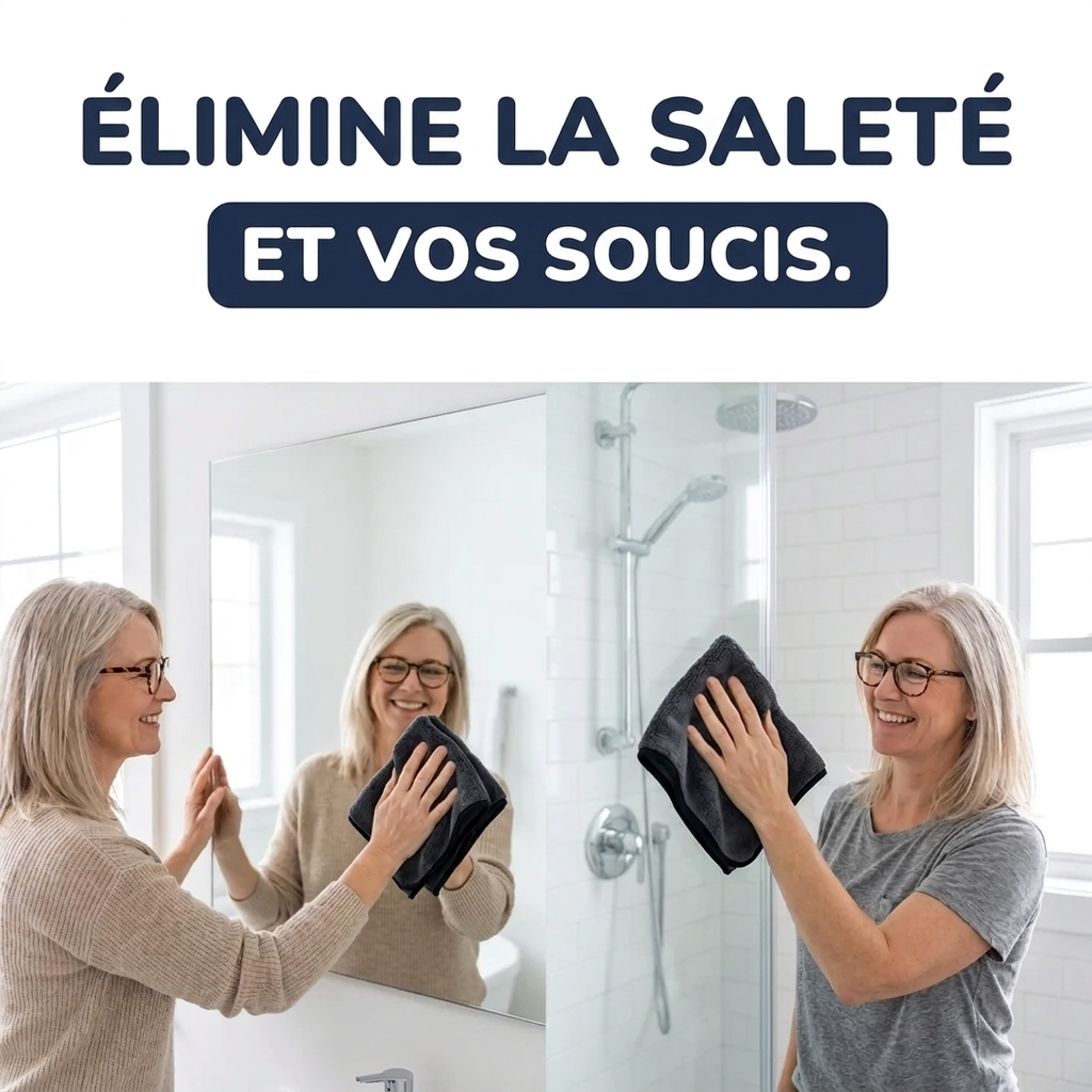 Lumpinioo - Chiffon de nettoyage pour fenêtres et portes vitrées (60 × 40 cm)